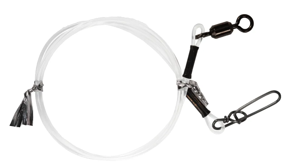Premium BKK Fluorocarbon Leader HD Pike Snap Roofvis Onderlijn 50cm (2 Stuks) 65lb