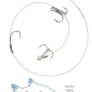 Dragon Treble Hook Deadbait Leader 12kg Size 2 Laatste Versie