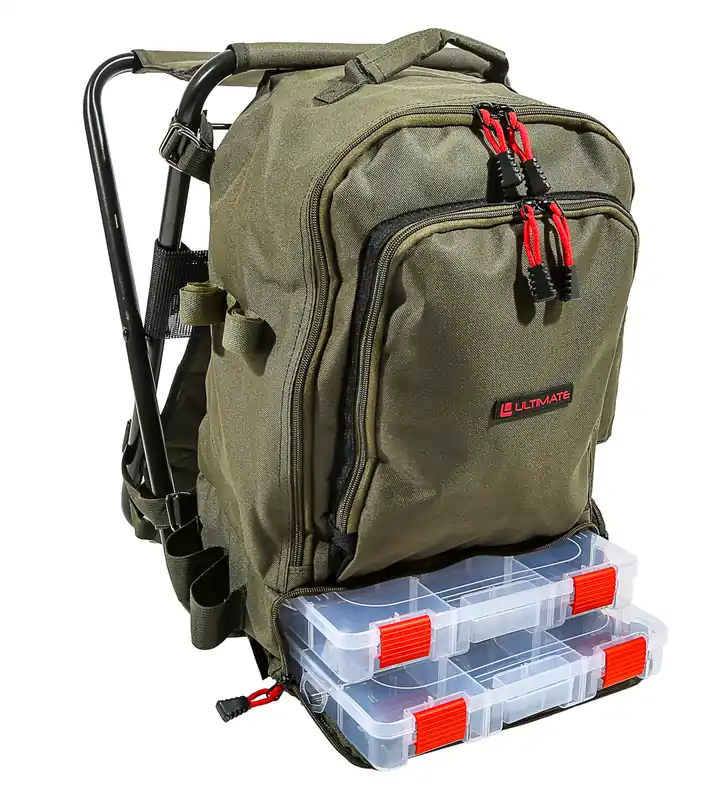 Koop Online Ultimate Angler Backpack Chair (Incl. 2 Tackleboxen!)