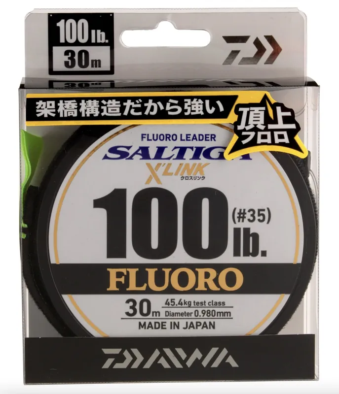 Nu Kopen Daiwa Saltiga X'Link Fluorocarbon Leader 30m 0.83mm (80lb)