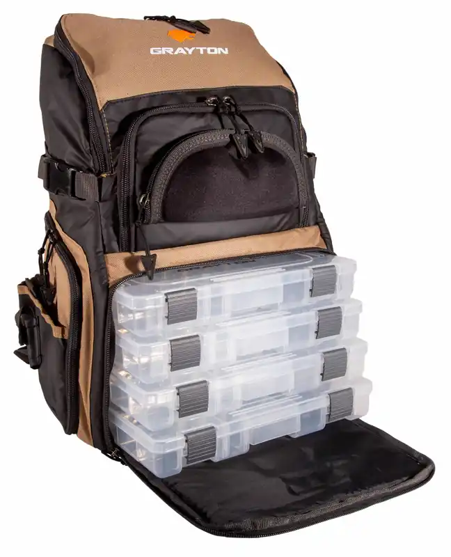 Goedkoop Grayton Tough Gear Raid Backpack (Incl. 4 Tackleboxen)