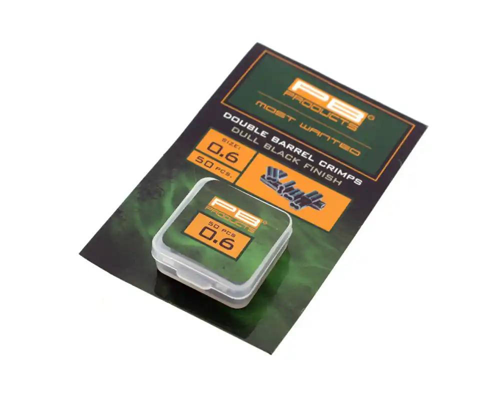 Hoge Kwaliteit PB Products Double Barrel Crimps Dull Black 5mm (50 stuks) 0.80mm
