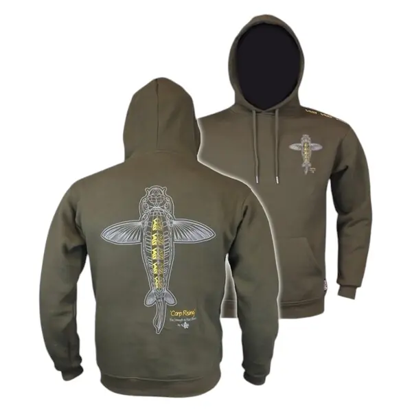 Vass 'Carp Rising' Hoodie Khaki Edition L Gratis Retour