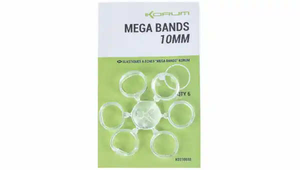 Korum Mega Bands 10mm (6pcs) Bestel Nu