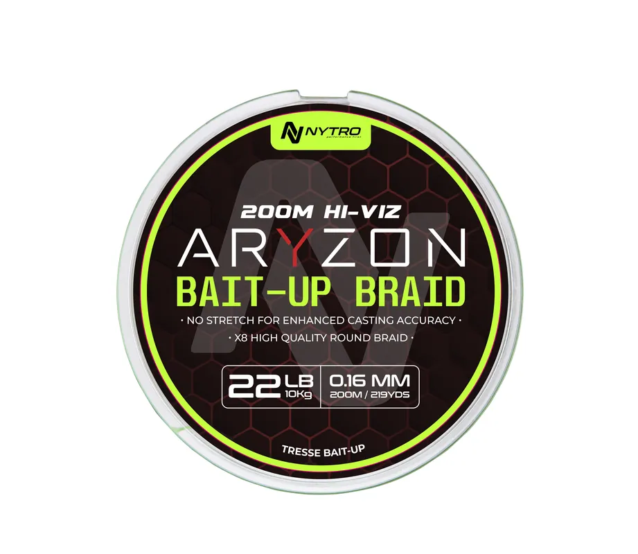 Voordeelprijs Nytro Aryzon Hiviz Bait-Up Witvis Braid 0.16mm/10kg (200m)