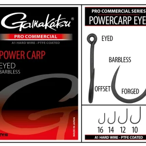 Voordeelprijs Gamakatsu Pro-C Powercarp Eyed A1 PTFE BL Witvis Haak (10 stuks) 10