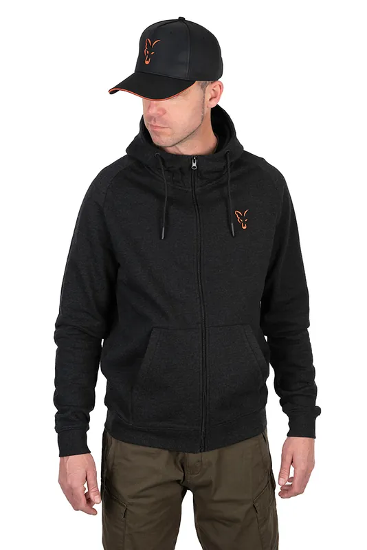 Fox Collection LW Hoody Black & Orange Vis Trui L Direct Beschikbaar