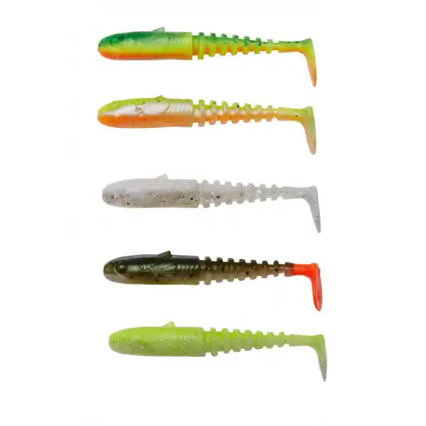 Aanbieding Savage Gear Gobster Shad Dark Water Mix Shad (5 stuks) 7.5cm