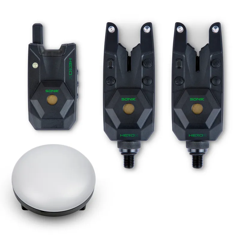 Sonik Herox Bite Alarm Set 2+1 + Bivvy Light Favoriet