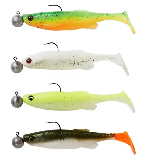 Premium Savage Gear Fat Minnow T-Tail Rtf S Shad 13cm (20g) (4 Stuks) Clearwater Mix