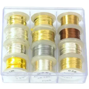 Premium Koplo Fly Tying Tinsel Box (12 rolls)