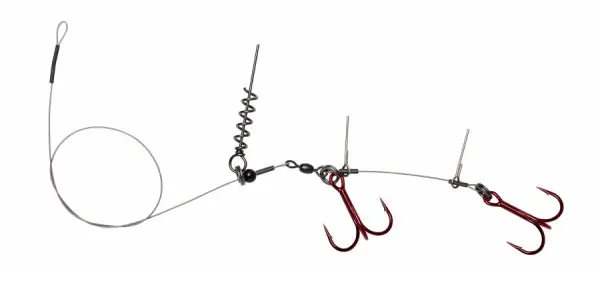 Savage Gear Linethru Corkscrew Rig, 2pcs Hooksize 2 (1x) 30cm. 22kg Weekendaanbieding