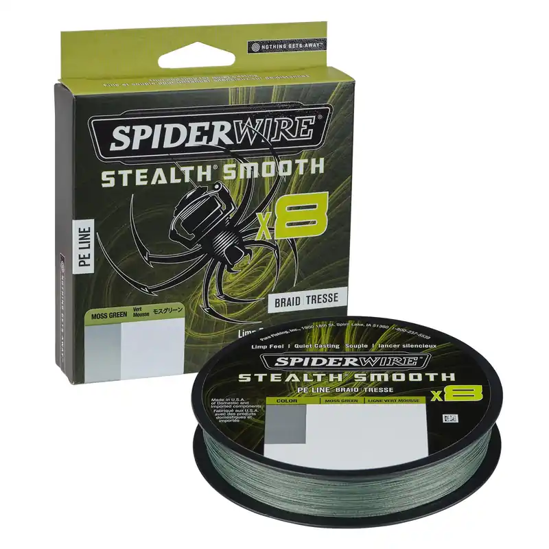 Spiderwire Stealth Smooth 8 Moss Green Gevlochten Lijn (300m) 0.15mm Superprijs