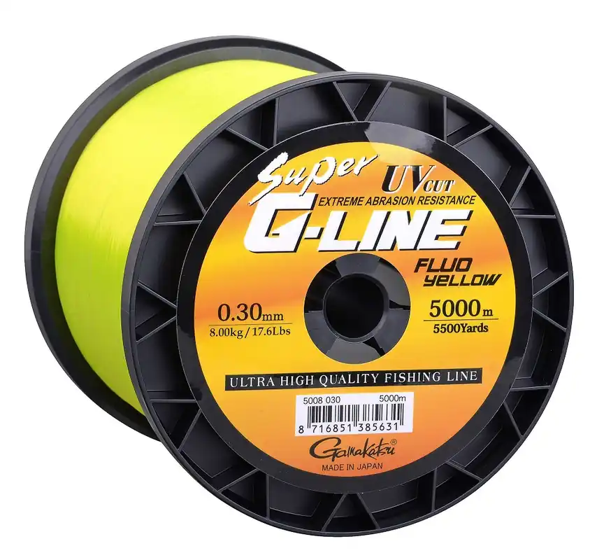 Gamakatsu Super G-Line Fluo Monofilament Vislijn (5000m) 0.22mm/4.5kg Merkproduct