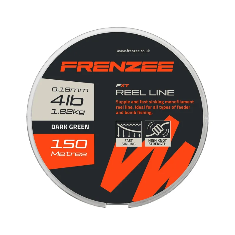 Frenzee FXT Reel Line Nylon Witvislijn (150m) 0.18mm Hete Deal
