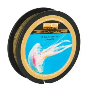 Aanbieding PB Products Jelly Wire Onderlijnmateriaal 20m (15lb) Gravel