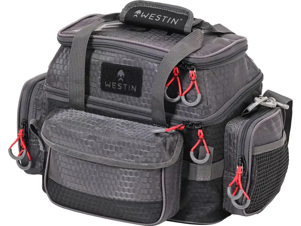 Lage Prijs Westin W4 Lure Bag Small Titanium Black Schoudertas (Incl. 4 Tackleboxen)