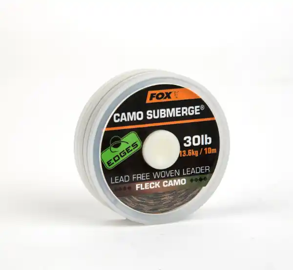 Goedkoop Fox Edges Submerge Camo Lead Free Woven Leader 30lb (13.6kg)