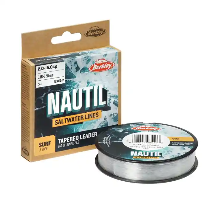 Koopje Berkley Nautil Tapered Leader 5x15m Clear 0.18 mm - 0.54 mm