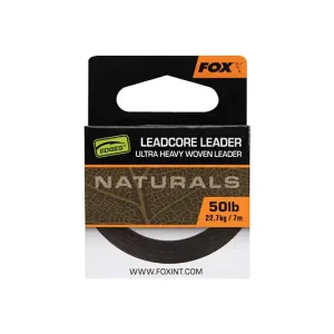 Actieprijs Fox Edges Naturals Leadcore Leader (50lb/22.7kg) 7m