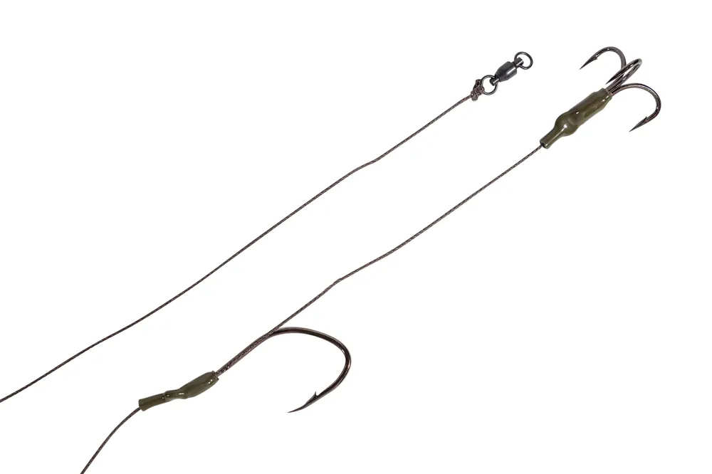Ultimate Catfish Rig Double Hook # 6/0 Single + 3/0 Treble Beperkte Voorraad
