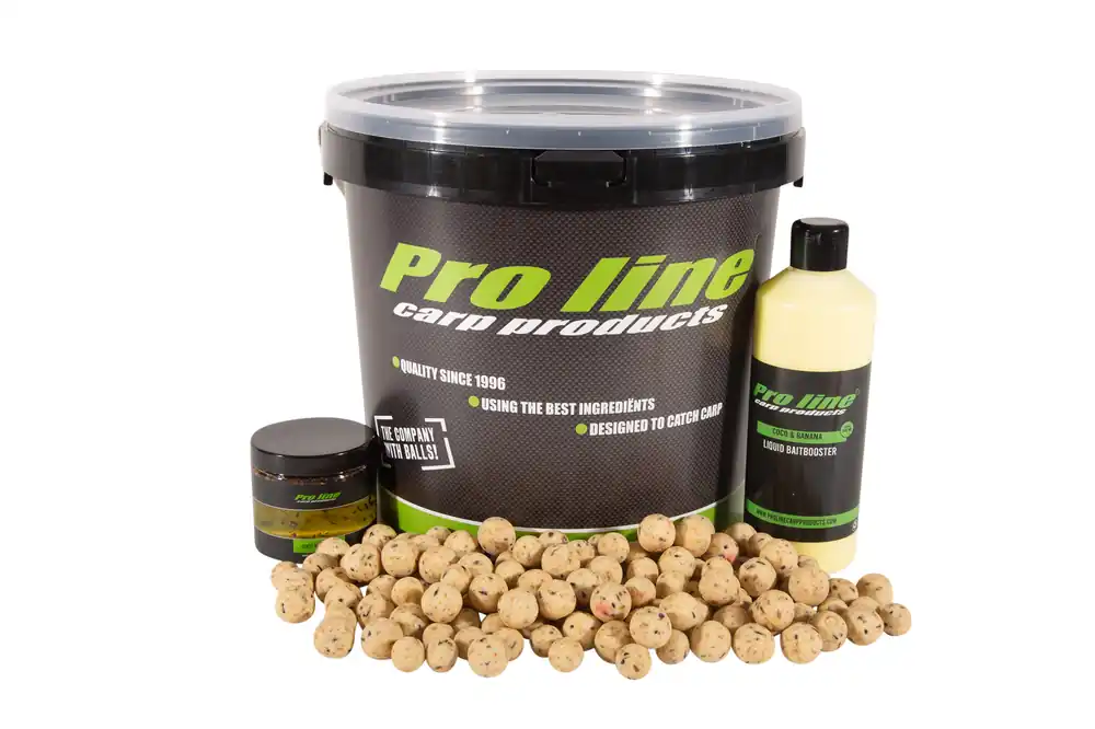 Betaalbaar Pro Line Coco & Banana Deal met Boilies, Bait Steam, Boilie Dip en een Bucket!