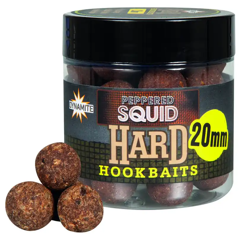 Hoge Kwaliteit Dynamite Baits Peppered Squid Hard Hookbaits 20mm (75g)