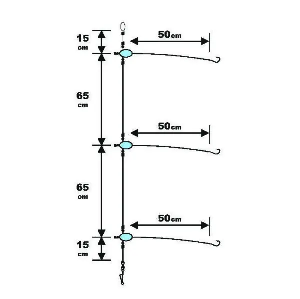 Sunset BDL Boat RS Competition Special Seabream Fluorocarbon Rig 0,40mm Size 6 Weekendaanbieding