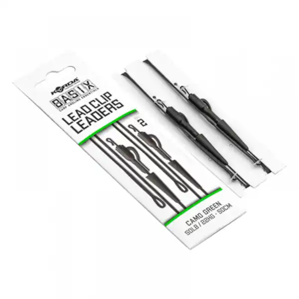 Laatste Kans Korda Basix Lead Clip Leaders 50cm (50lb/22kg) (2pcs)