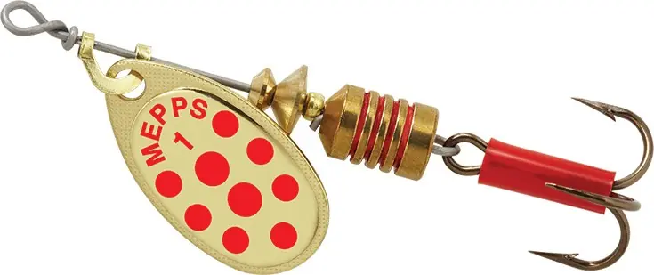 Aanbieding Mepps Aglia Spinner Goud/Rood 3.5g