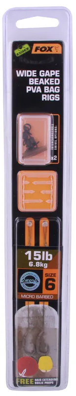 Fox Wide Gape Beaked PVA Bag Ready Rig Direct Verzonden