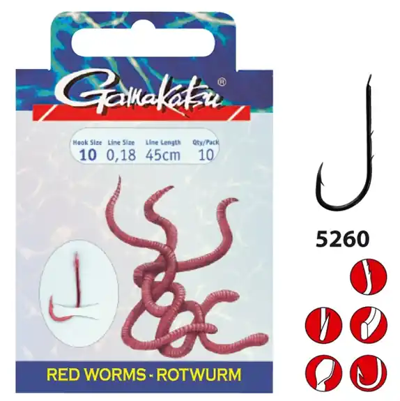 Betrouwbaar Gamakatsu Redworm LS-5260 60cm maat 008 brons (0.20mm)