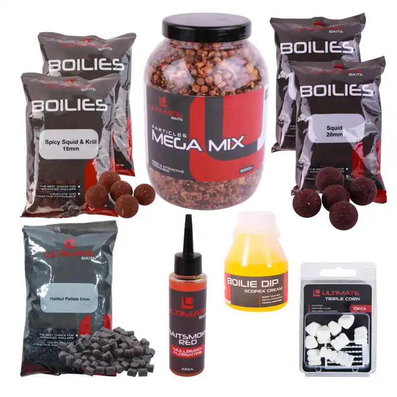 Favoriet Ultimate Baits Carp Particles/Boilies Weekend Pack