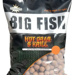 Tijdelijk Beschikbaar Dynamite Baits Hot Crab & Krill Boilies (1.8kg) 15mm