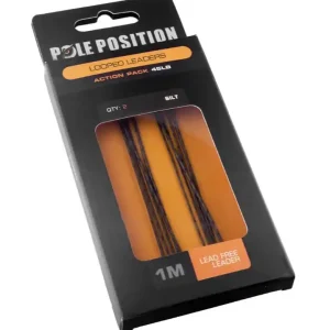Superprijs Pole Position Unleaded Looped Karper Leader 100cm (45lb) (2pcs) Silt
