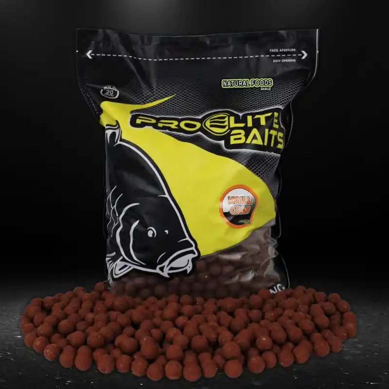 Finale Uitverkoop Pro Elite Baits Boilies Natural Foods Krill & Crab 20mm (8kg)