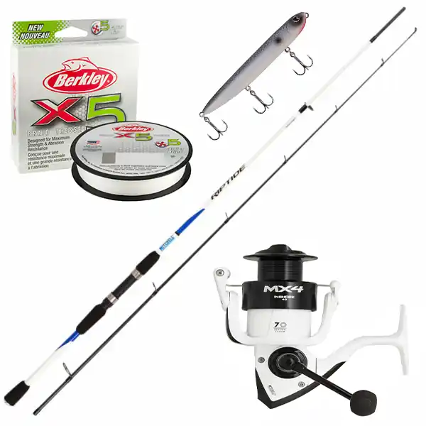 Gereduceerde Prijs Mitchell Riptide Spinning Set, voor de zout water kunstaasvisserij!