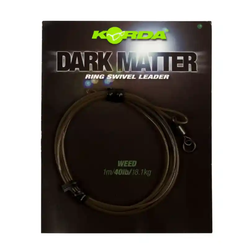 Korda Kamo Leaders Ring Swivel 100cm (40lb) Weedy Green Beperkte Voorraad