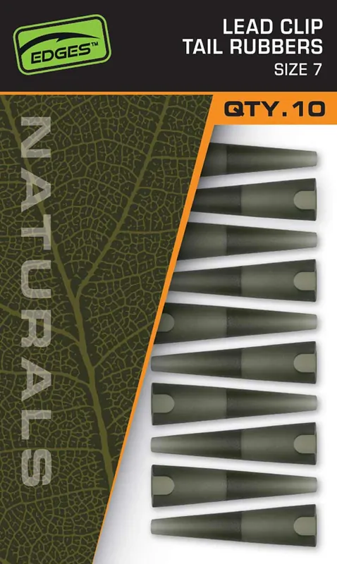 Fox Naturals Lead Clip Tail Rubbers (Maat 7) (10 Stuks) Laatste Versie