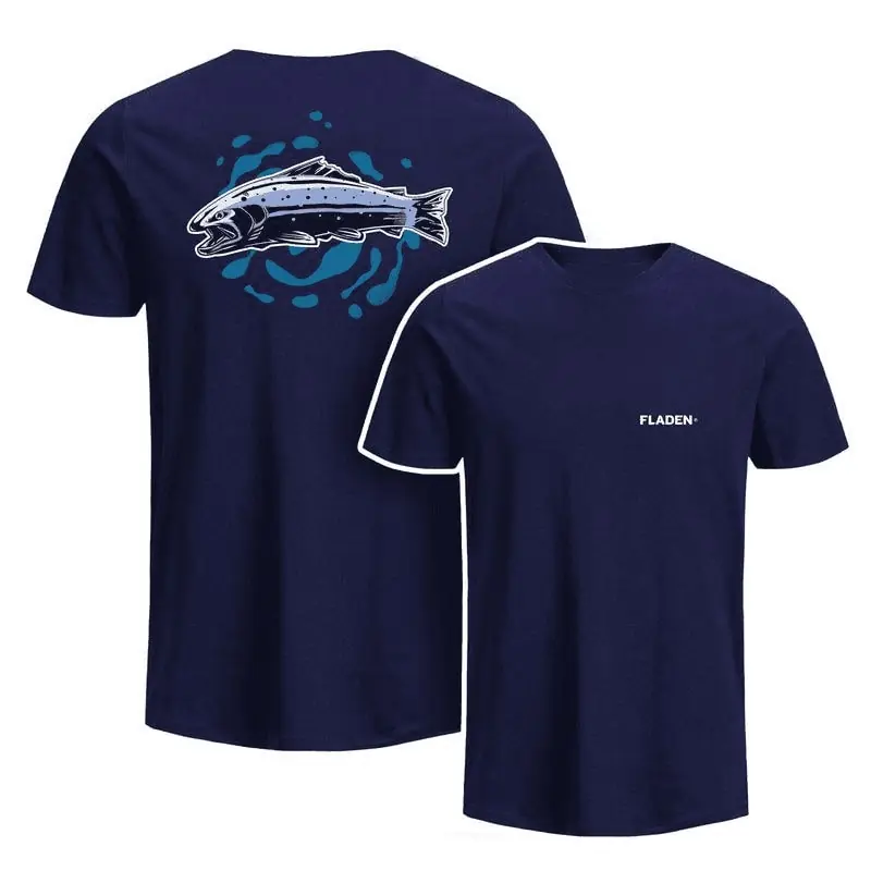 Fladen T-Shirt Frisky Salmon Blue L Goedkoop