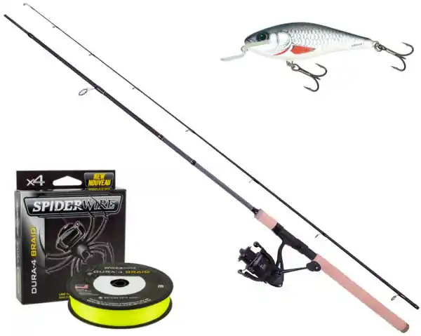 Uitverkoop Fox Rage Warrior 2 Spin Set inclusief Braid en Salmo Kunstaas