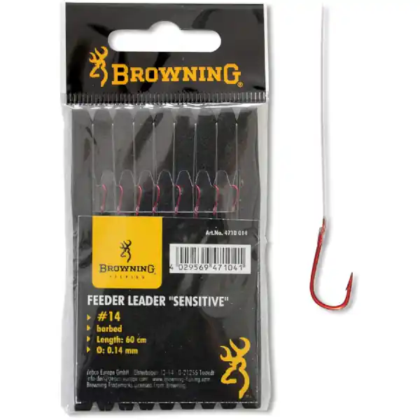 Voordeelprijs Browning Feeder Sensitive hook-to-nylon 14 - 0.14mm