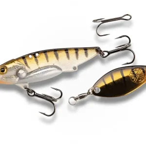 Express Levering LMAB Köfi Techno Vibe Spinnerblade Bladpilker 15g White Tiger