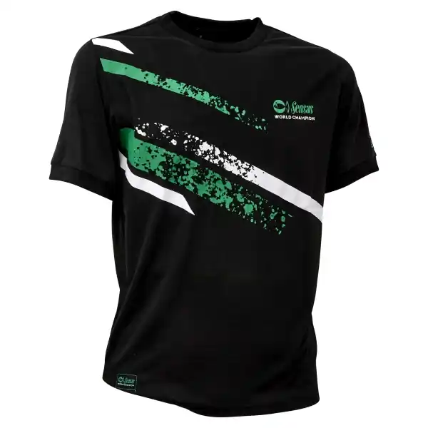 Premium Sensas Stripes Black T Shirt L