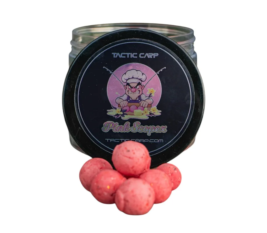Tactic Carp Boosted Hard Hookbaits Pink Scopex 12/15mm Lage Prijs