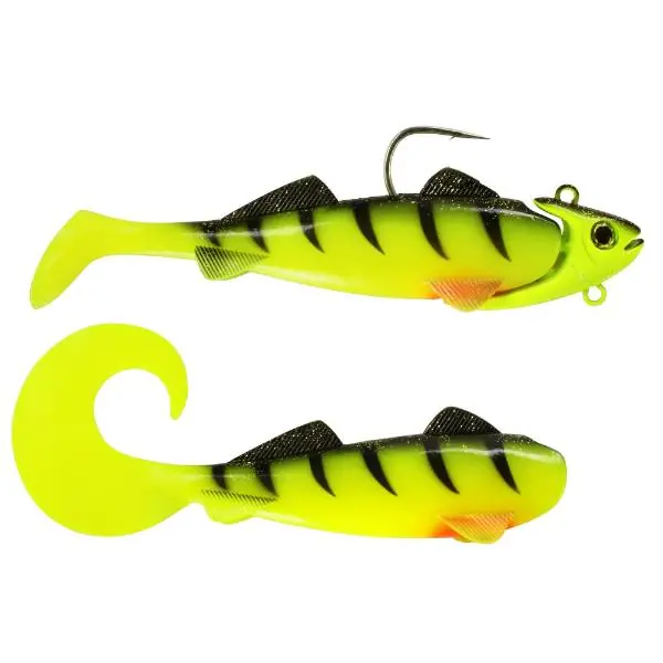 Team Deep Sea Gummifisch | Hightide Sea Shad | UV Chartreuse Ghost | 300g Lage Kosten