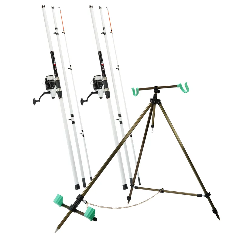 Beste Prijs FISH-XPRO Beach Pro DeLuxe | 2-Rod | Strandset | 3.90m