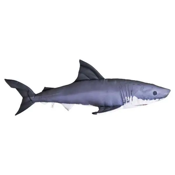 Gaby Great White Shark Kussen - Witte Haai - 120cm Lang - Cadeau Tip Rechtstreeks Van De Fabrikant