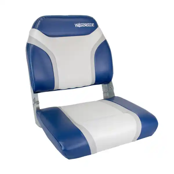 Waterside Captain Deluxe Boatseat | Blauw/Wit | Bootstoel Must-Have