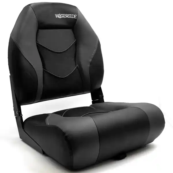 Nu Kopen Waterside Luxus Highback Boatseat | Zwart/Grijs | Bootstoel